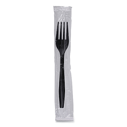 Boardwalk&reg; HW Wrapped Plastic Cutlery, Fork, 1000 Forks (BWKFORKHWPPBIW)