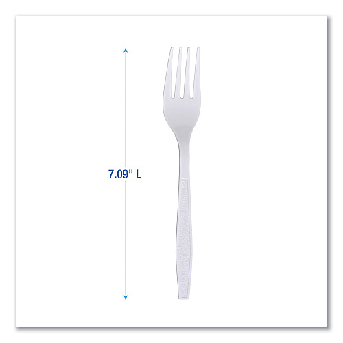 Boardwalk&reg; Heavyweight Wrapped Cutlery, Fork, White, 1000 Forks (BWKFORKHWPPWIW)
