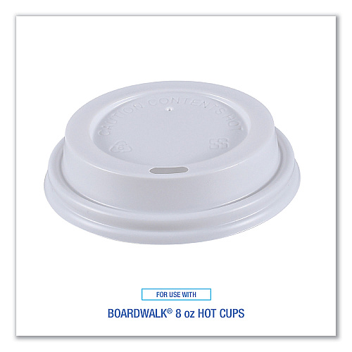 Boardwalk&reg; Hot Cup Dome Lids, Fits 8 oz Hot Cups, White, 1000/Carton (BWKHOTWH8)