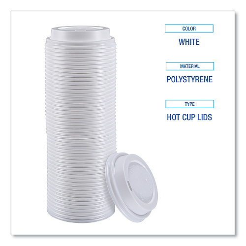 Boardwalk&reg; Hot Cup Dome Lids, Fits 8 oz Hot Cups, White, 1000/Carton (BWKHOTWH8)