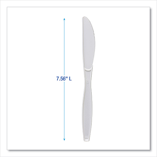 Boardwalk&reg; Heavyweight Plastic Cutlery, Knife, 1000 Knives (BWKKNIFEHWPPWH)