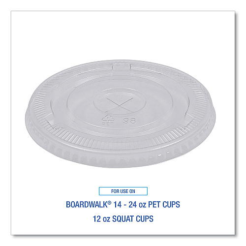 Boardwalk&reg; PET Cold Cup Lids, Fits 16-24oz Plastic Cups, 1000 Lids (BWKPETSTRAW)