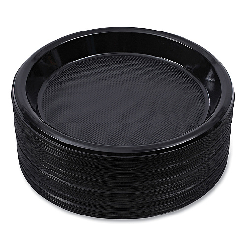 Boardwalk&reg; Hi-Impact Plastic Dinnerware, Plate, 10", 500 Plates (BWKPLHIPS10BL)