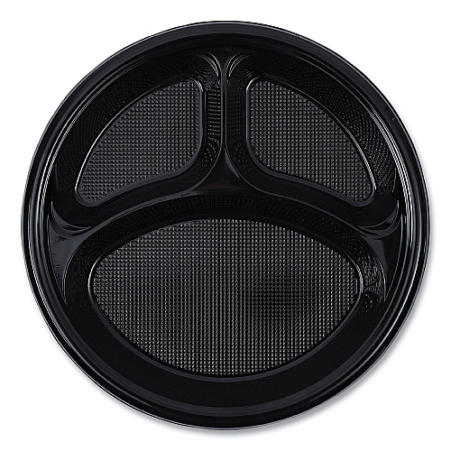 Boardwalk&reg; Hi-Impact Plastic Dinnerware, Plate, Bk, 500 Plates (BWKPLTHIPS10BL3)