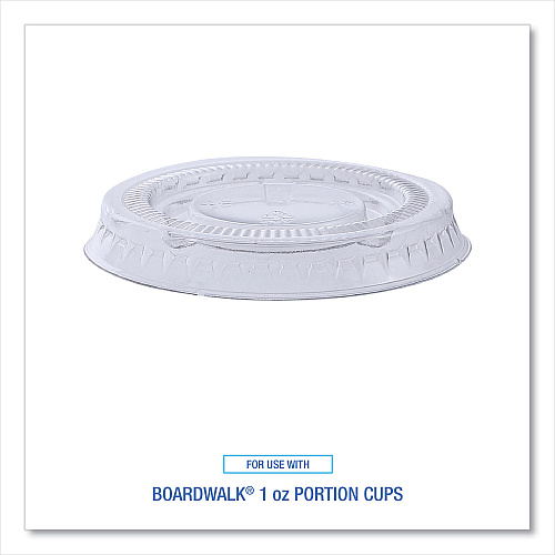 Boardwalk&reg; Soufflé/Portion Cup Lids, f/1 oz Portion Cups, 1000 Lids (BWKPRTLID1)