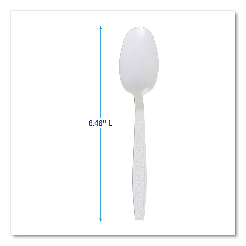 Boardwalk&reg; Heavyweight Plastic Cutlery, Teaspoon, 1000 Pcs. (BWKTEAHWPPWH)