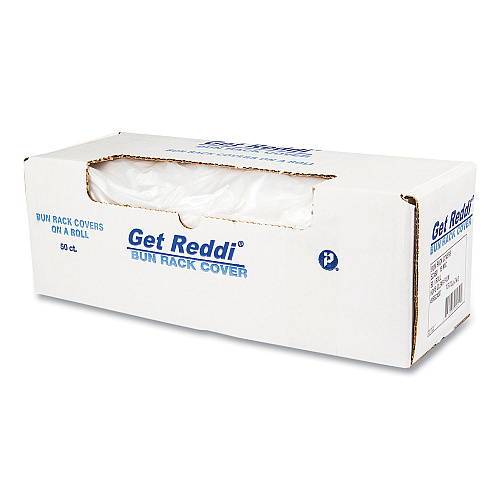Inteplast Group Bun Rack and Pan Cover, 52 x 80, 1-Rack, 15 Micron, Clear, 50/Carton (BR52X80)