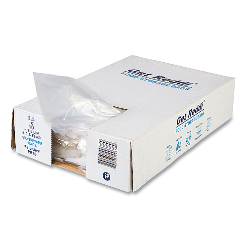 Inteplast Group Silverware Bags, 3.5" x 1.5" x 10", Clear, 2,000/Carton (PB10)