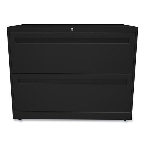 HON Brigade 700 Series Lateral File, 2 Legal/Letter-Size File Drawers, Black, 36" x 18" x 28" (782LP)