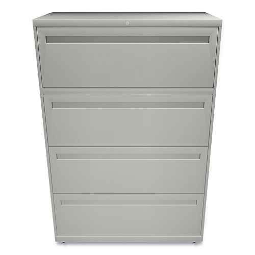 HON Brigade 700 Series Lateral File, 4 Legal/Letter-Size File Drawers, Light Gray, 36" x 18" x 52.5" (784LQ)