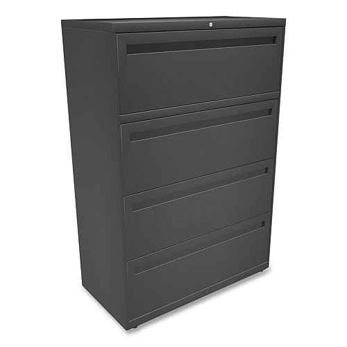 HON Brigade 700 Series Lateral File, 4 Legal/Letter-Size File Drawers, Charcoal, 36" x 18" x 52.5" (784LS)