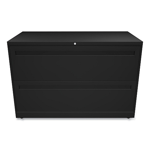 HON Brigade 700 Series Lateral File, 2 Legal/Letter-Size File Drawers, Black, 42" x 18" x 28" (792LP)
