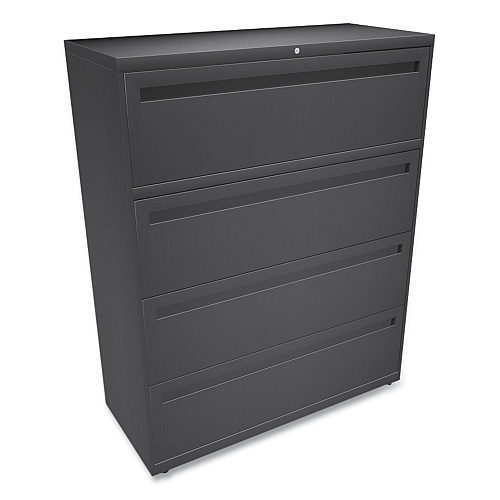 HON Brigade 700 Series Lateral File, 4 Legal/Letter-Size File Drawers, Charcoal, 42" x 18" x 52.5" (794LS)