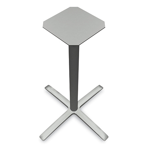 HON Between Standing-Height X-Base for 42" Table Tops, 32.68w x 41.12h, Silver (BTX42LPR8)