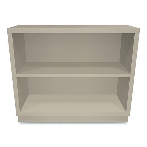 HON Metal Bookcase, Two-Shelf, 34.5w x 12.63d x 29h, Putty (S30ABCL)