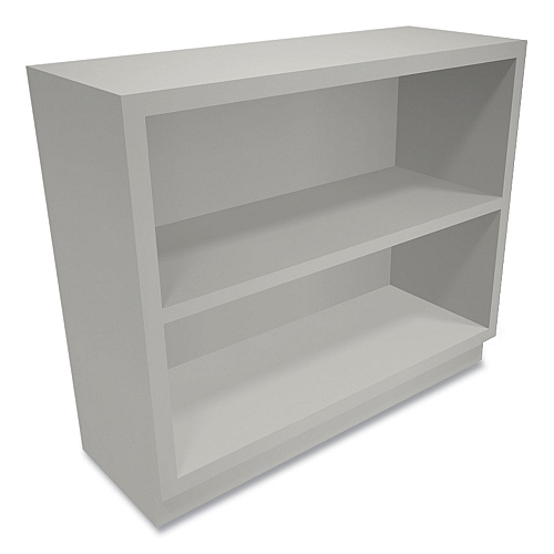 HON Metal Bookcase, Two-Shelf, 34.5w x 12.63d x 29h, Light Gray (S30ABCQ)