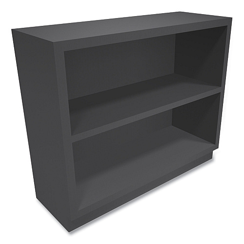 HON Metal Bookcase, Two-Shelf, 34.5w x 12.63d x 29h, Charcoal (S30ABCS)