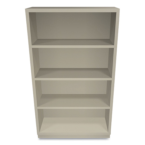 HON Metal Bookcase, Four-Shelf, 34.5w x 12.63d x 59h, Putty (S60ABCL)