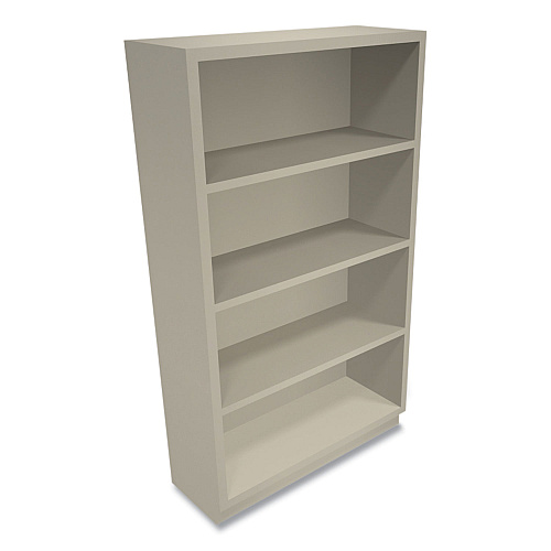 HON Metal Bookcase, Four-Shelf, 34.5w x 12.63d x 59h, Putty (S60ABCL)