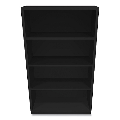 HON Metal Bookcase, Four-Shelf, 34.5w x 12.63d x 59h, Black (S60ABCP)