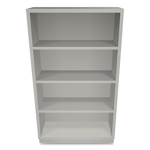HON Metal Bookcase, Four-Shelf, 34.5w x 12.63d x 59h, Light Gray (S60ABCQ)
