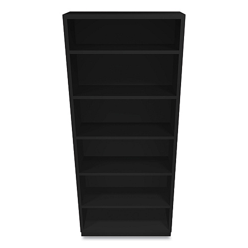 HON Metal Bookcase, Six-Shelf, 34.5w x 12.63d x 81.13h, Black (S82ABCP)