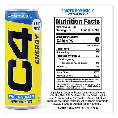C4 Energy Drink Variety Pack, Assorted Flavors, 16 oz Can, 18/Carton (22002047)