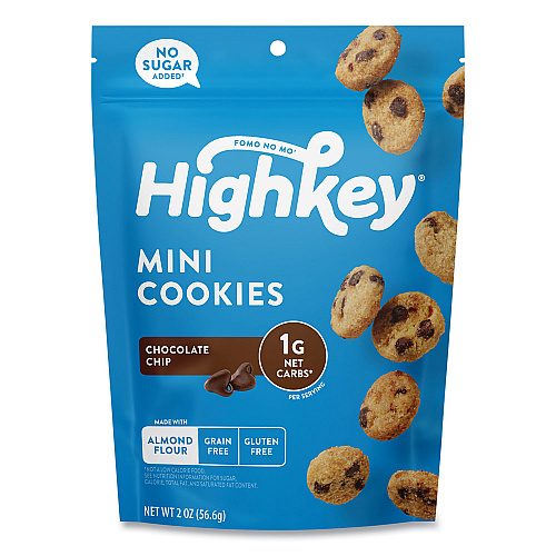 HighKey Chocolate Chip Cookies, 2 oz, Bag, 6/Carton (60000270)