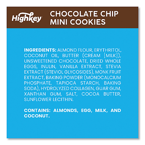 HighKey Chocolate Chip Cookies, 2 oz, Bag, 6/Carton (60000270)
