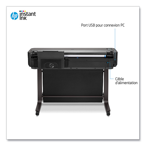 HP DesignJet T650, 24" Wireless Inkjet Printer (5HB08G)