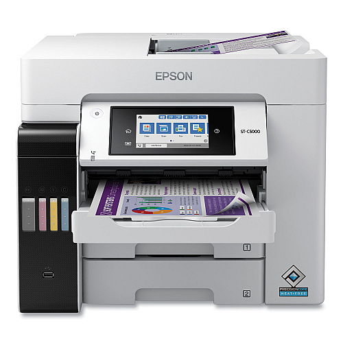 Epson WorkForce Pro ST-C5000 Supertank Color MFP, Copy/Fax/Print/Scan (C11CJ29203)