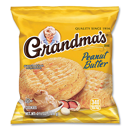 Grandma's Cookies Variety Tray, Assorted Flavors, (6) 3.25 oz, (26) 2.5 oz, 32 Bags/Carton (73977)