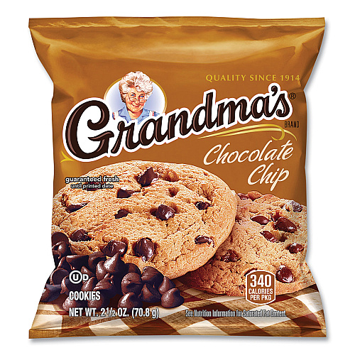 Grandma's Cookies Variety Tray, Assorted Flavors, (6) 3.25 oz, (26) 2.5 oz, 32 Bags/Carton (73977)