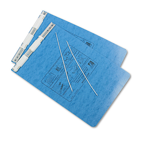 Acco PRESSTEX Covers with Storage Hooks, 2 Posts, 6" Capacity, 11 x 8.5, Light Blue (54052)