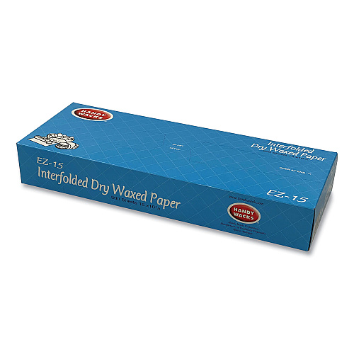 Handy Wacks Interfolded Dry Waxed Paper Deli Sheets, 10.75 x 15, 500 Box, 12 Boxes/Carton (EZ15)