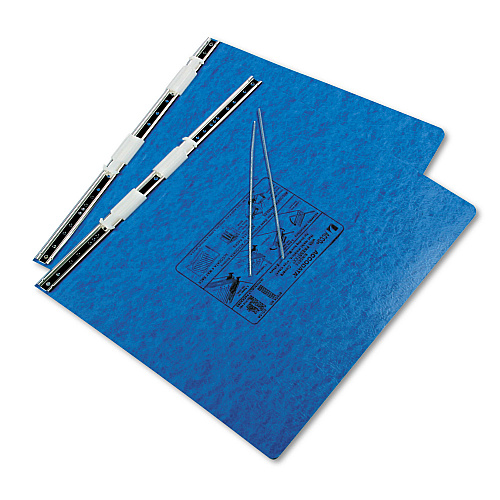 Acco PRESSTEX Covers with Storage Hooks, 2 Posts, 6" Capacity, 14.88 x 11, Light Blue (54072)