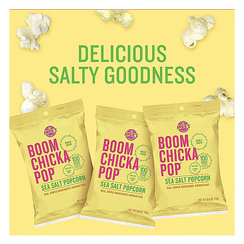 ANGIES BOOMCHICKAPOP BOOMCHICKAPOP Popcorn, 0.6 oz Bag, 24 Bags/Carton (SN01027)