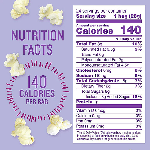 ANGIES BOOMCHICKAPOP Popcorn, Sweet and Salty, 1 oz Bag, 24/Carton (SN01213)