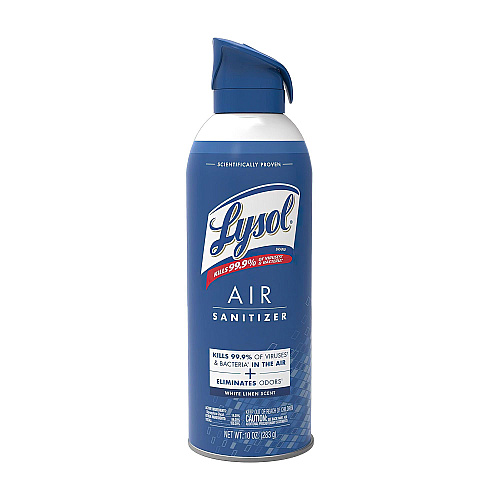 LYSOL Air Sanitizer Spray, White Linen, 10 oz Aerosol Spray, 6/Carton (99351CT)