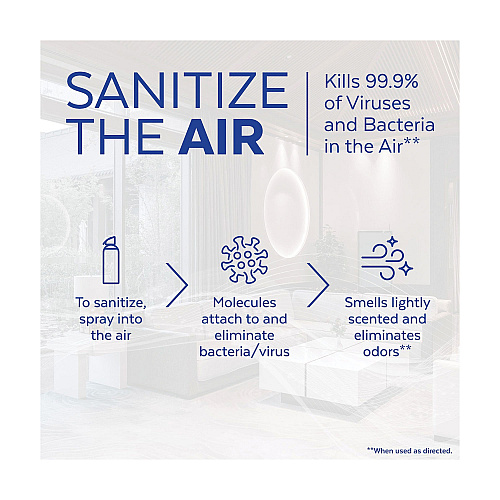 LYSOL Air Sanitizer Spray, White Linen, 10 oz Aerosol Spray, 6/Carton (99351CT)