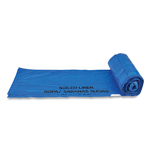 Inteplast Group Draw-Tuff Institutional Draw-Tape Can Liners, Drawstring, 30 gal, 1 mil, 30.5" x 40", Blue, 25 Bags/Roll, 8 Rolls/Carton (DTH3040B)