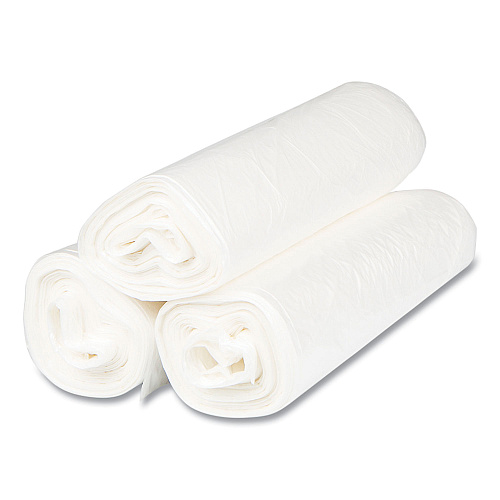 Inteplast Group High-Density Commercial Can Liners, 16 gal, 6 mic, 24" x 33", Natural, Interleaved Roll, 50 Bags/Roll, 20 Rolls/Carton (S243306N)