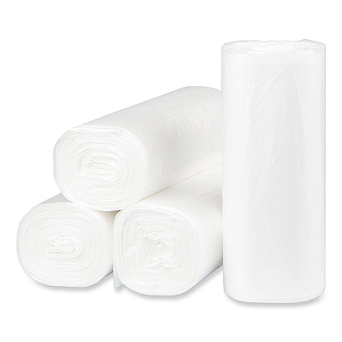 Inteplast Group High-Density Commercial Can Liners, 16 gal, 8 mic, 24" x 33", Natural, Interleaved Roll, 50 Bags/Roll, 20 Rolls/Carton (S243308N)