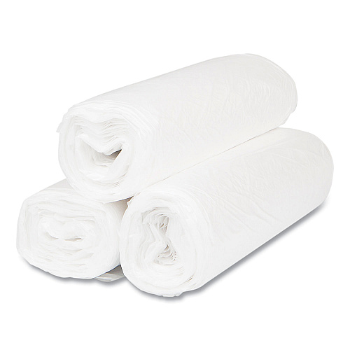 Inteplast Group High-Density Commercial Can Liners, 33 gal, 11 mic, 33" x 40", Clear, Interleaved Roll, 25 Bags/Roll, 20 Rolls/Carton (S334011N)
