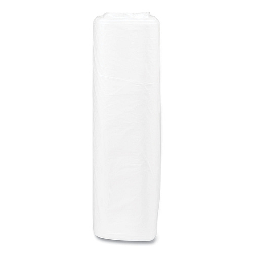 Inteplast Group High-Density Commercial Can Liners, 33 gal, 13 mic, 33" x 40", Clear, Interleaved Roll, 25 Bags/Roll, 20 Rolls/Carton (S334013N)