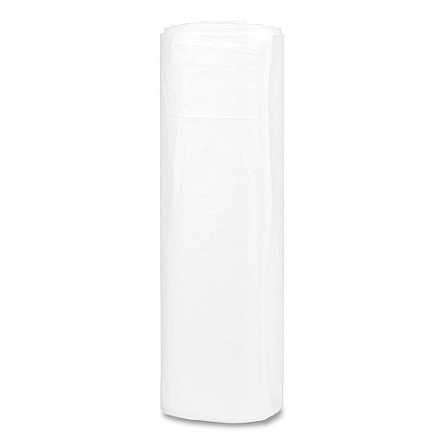 Inteplast Group High-Density Commercial Can Liners, 45 gal, 16 mic, 40" x 48", Clear, Interleaved Roll, 25 Bags/Roll, 10 Rolls/Carton (S404816N)