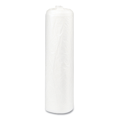 Inteplast Group High-Density Commercial Can Liners, 56 gal, 22 mic, 43" x 48", Natural, Interleaved Roll, 25 Bags/Roll, 8 Rolls/Carton (S434822N)
