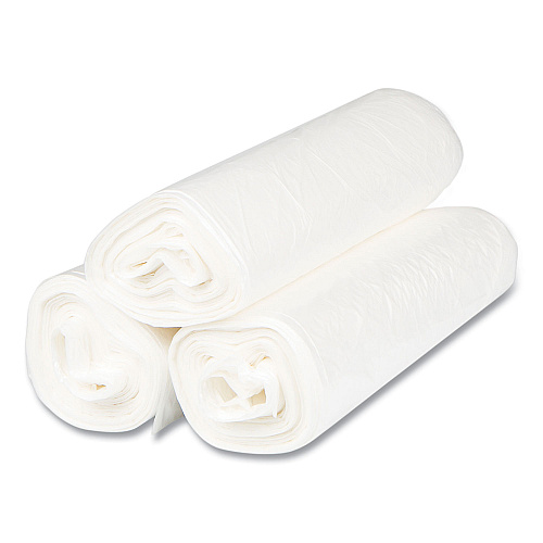 Inteplast Group High-Density Commercial Can Liners, 56 gal, 22 mic, 43" x 48", Natural, Interleaved Roll, 25 Bags/Roll, 8 Rolls/Carton (S434822N)