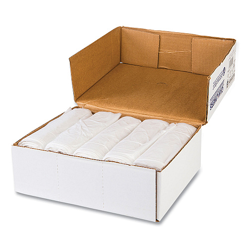 Inteplast Group High-Density Commercial Can Liner Value Pack, 33 gal, 10 mic, 33" x 39", Clear, Interleaved Roll, 25 Bags/Roll, 20 Rolls/CT (VALH3340N11)