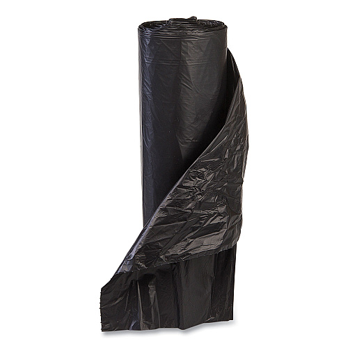 Inteplast Group High-Density Commercial Can Liner Value Pack, 60 gal, 19 mic, 43" x 46", Black, Interleaved Roll, 25 Bags/Roll, 6 Rolls/CT (VALH4348K22)